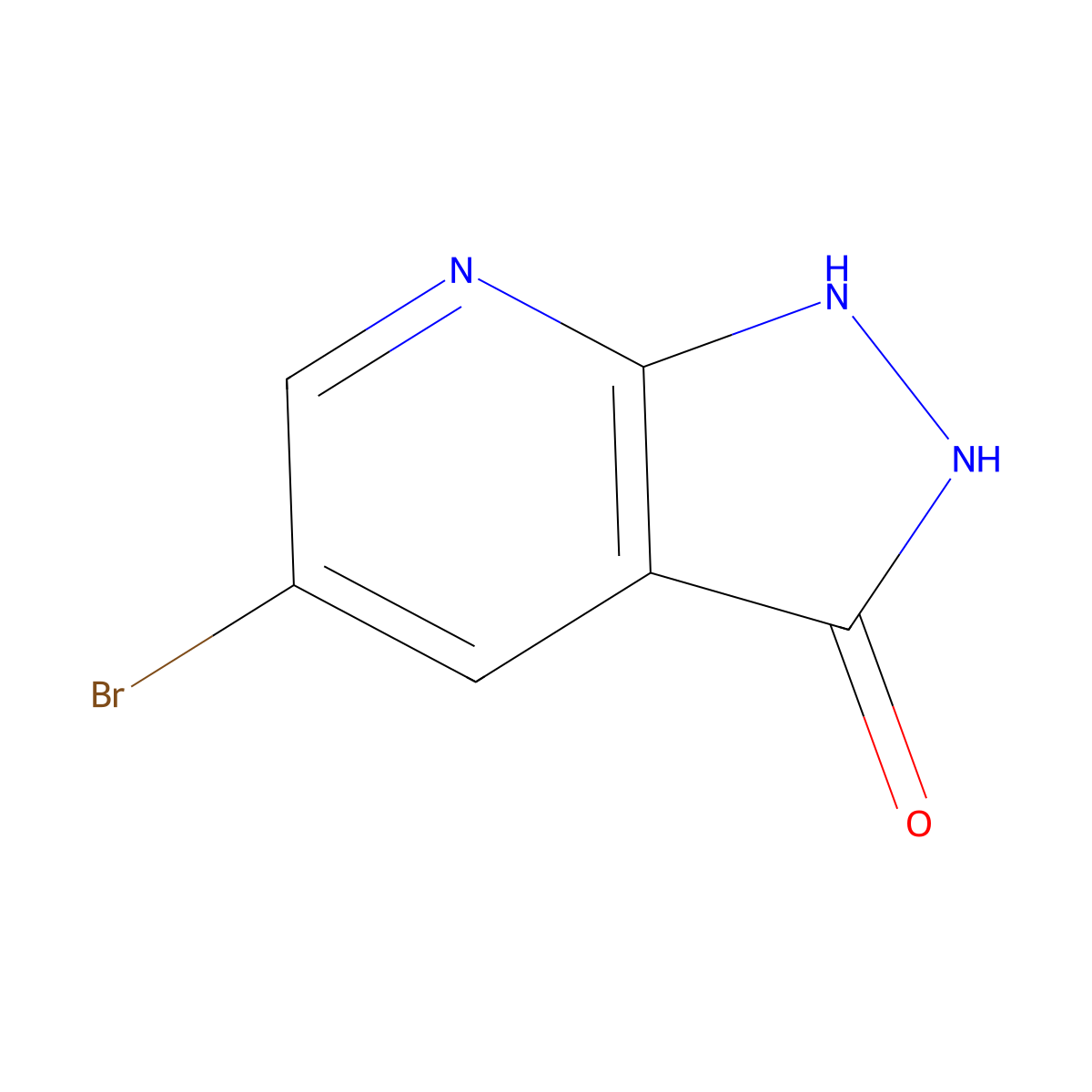 5-bromo-1H,2H,3H-pyrazolo[3,4-b]pyridin-3-one molecular structure, CAS 1086064-44-9