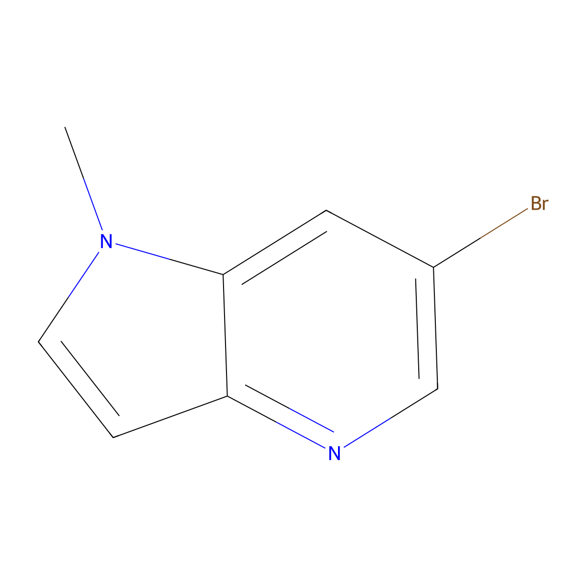 6-Bromo-1-methyl-1H-pyrrolo[3,2-b]pyridine molecular structure, CAS 1086064-46-1