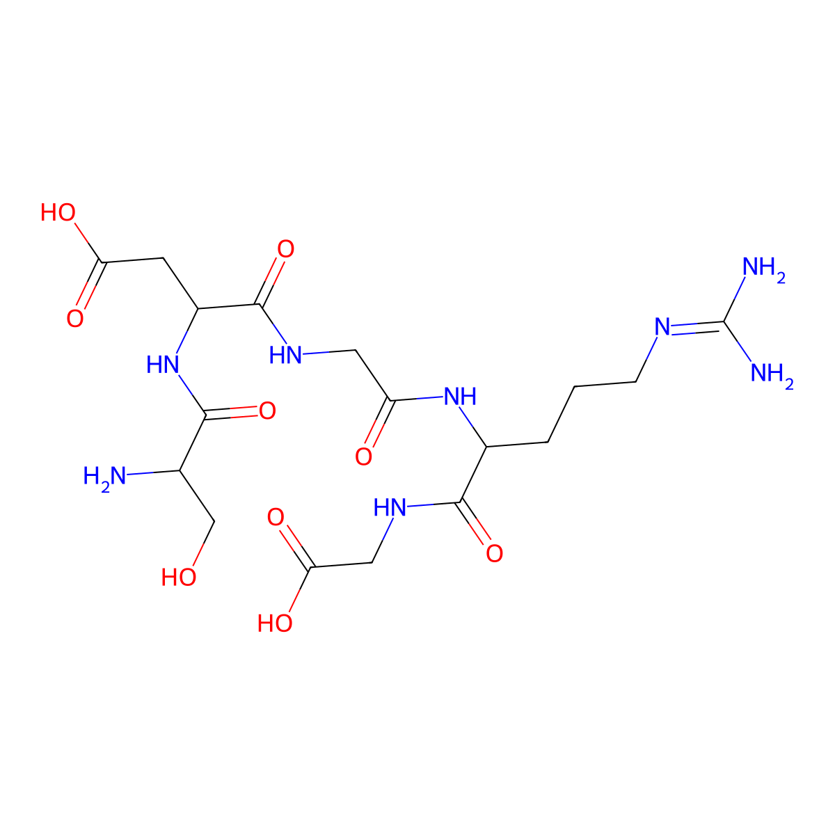 Ser-Asp-Gly-Arg-Gly molecular structure, CAS 108608-63-5
