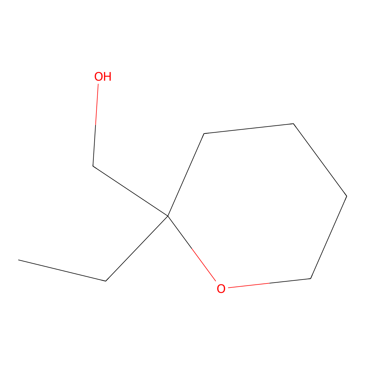(2-Ethyloxan-2-yl)methanol molecular structure, CAS 108610-72-6