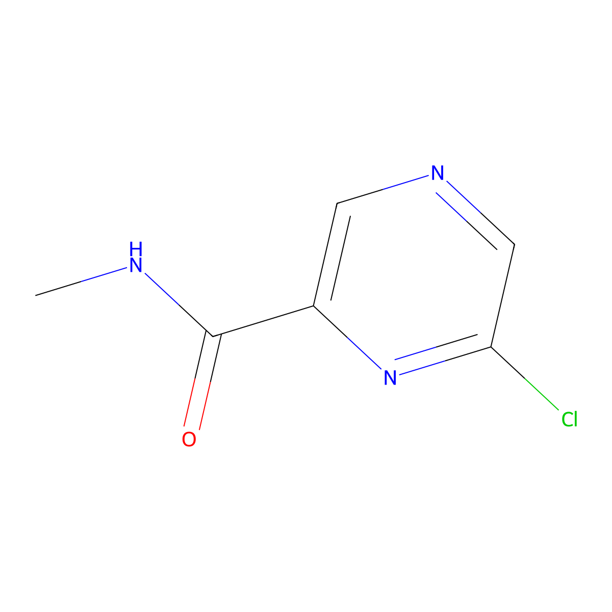 6-chloro-N-methylpyrazine-2-carboxamide molecular structure, CAS 1086110-83-9
