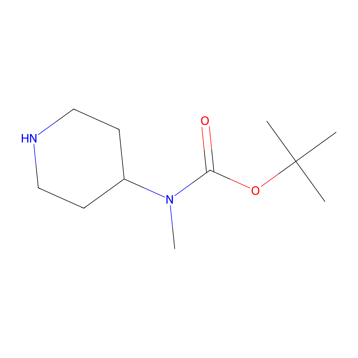 4-N-Boc-4-N-Methyl-aminopiperidine molecular structure, CAS 108612-54-0