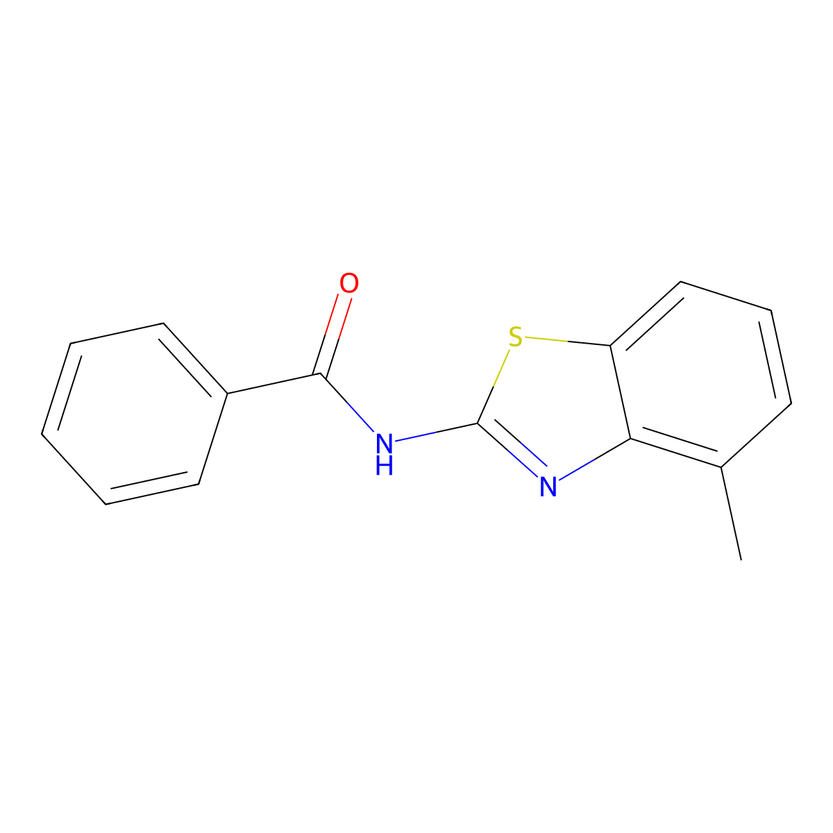 N-(4-methyl-1,3-benzothiazol-2-yl)benzamide molecular structure, CAS 108619-01-8