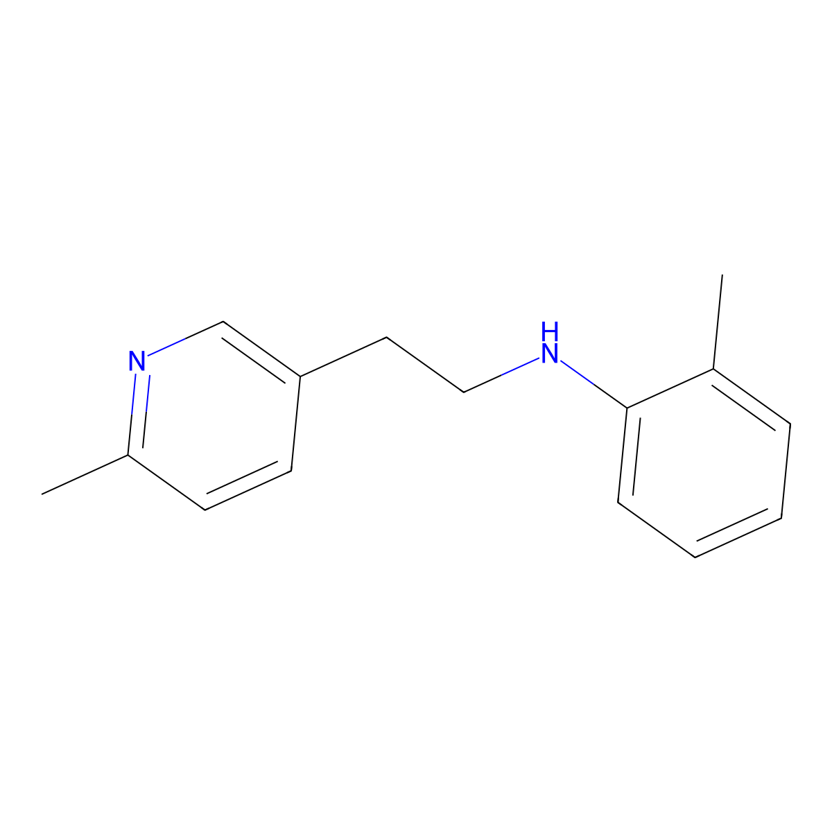 [2-(6-Methyl-pyridin-3-yl)-ethyl]-o-tolyl-amine molecular structure, CAS 108619-19-8