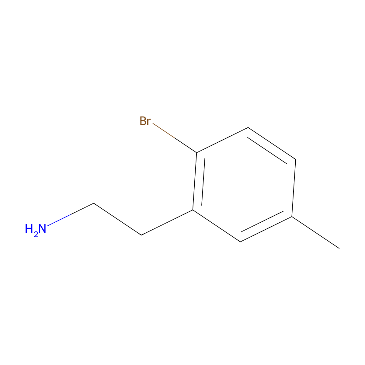 2-(2-Bromo-5-methylphenyl)ethan-1-amine molecular structure, CAS 1086194-53-7