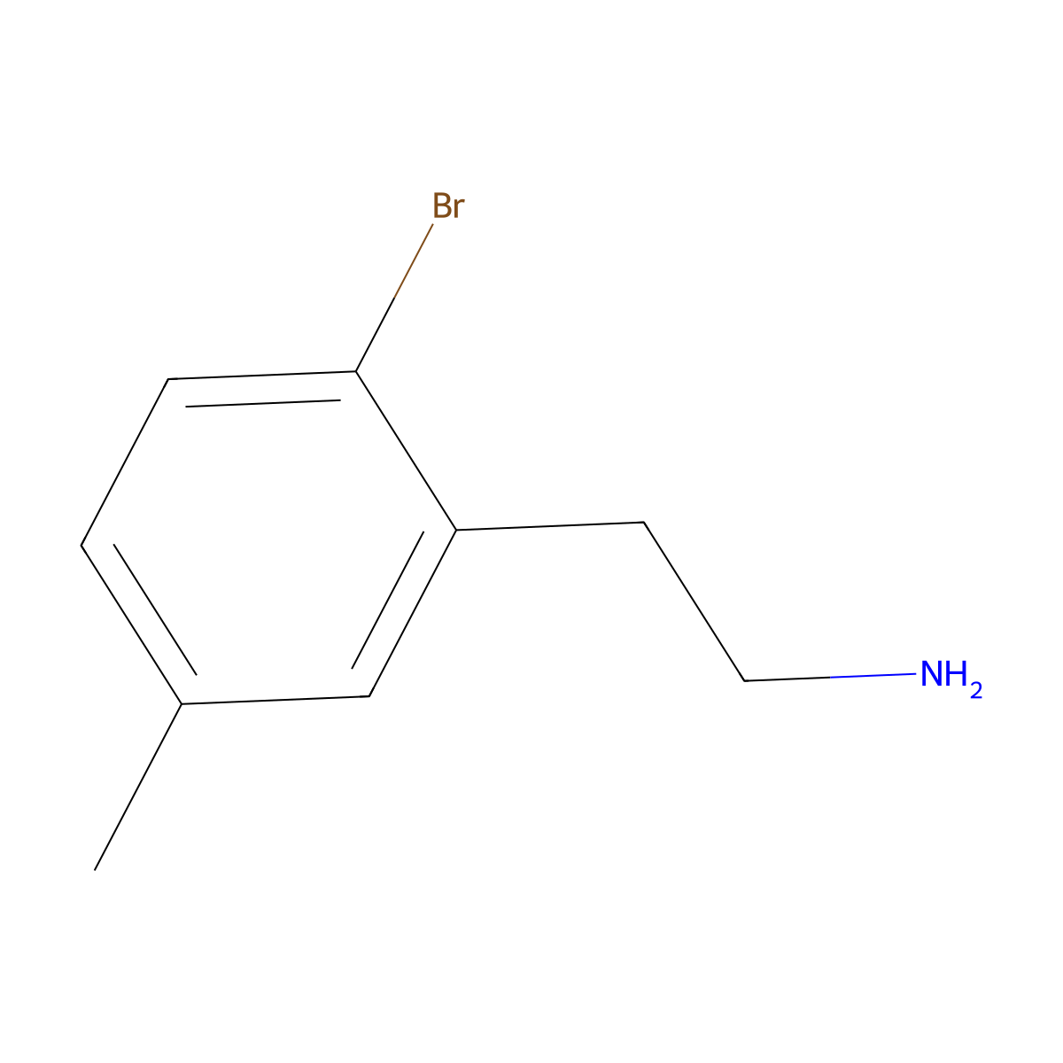 2-(2-Bromo-5-methylphenyl)ethan-1-amine molecular structure, CAS 1086194-53-7