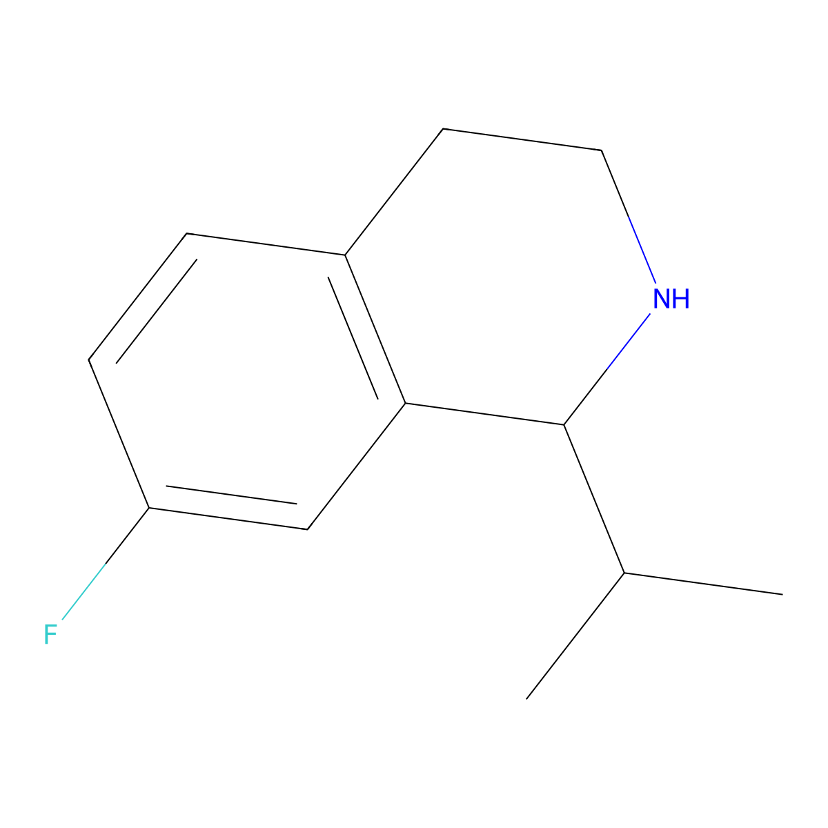 7-Fluoro-1-(propan-2-yl)-1,2,3,4-tetrahydroisoquinoline molecular structure, CAS 1086194-81-1