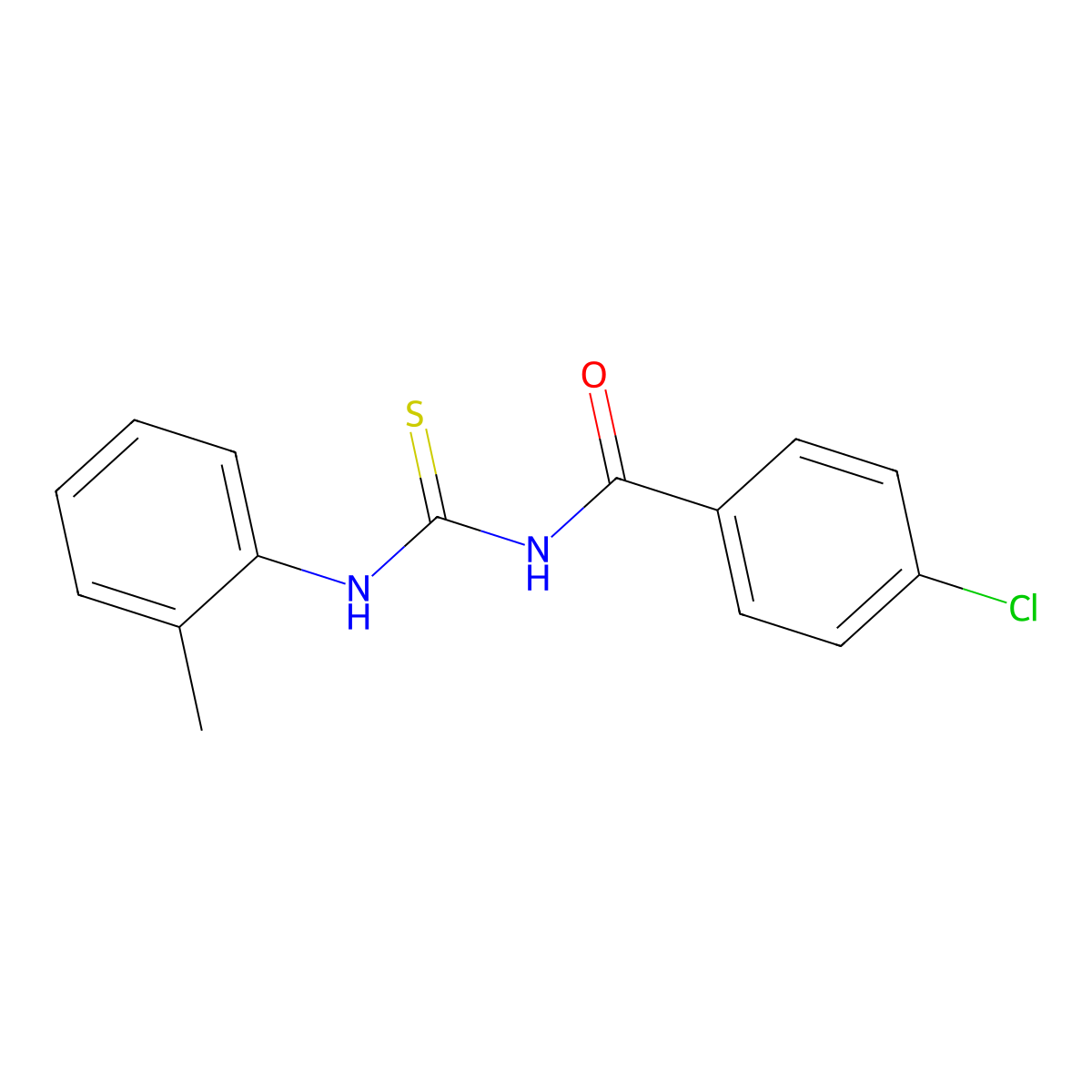 4-chloro-N-[(2-methylphenyl)carbamothioyl]benzamide molecular structure, CAS 108620-29-7