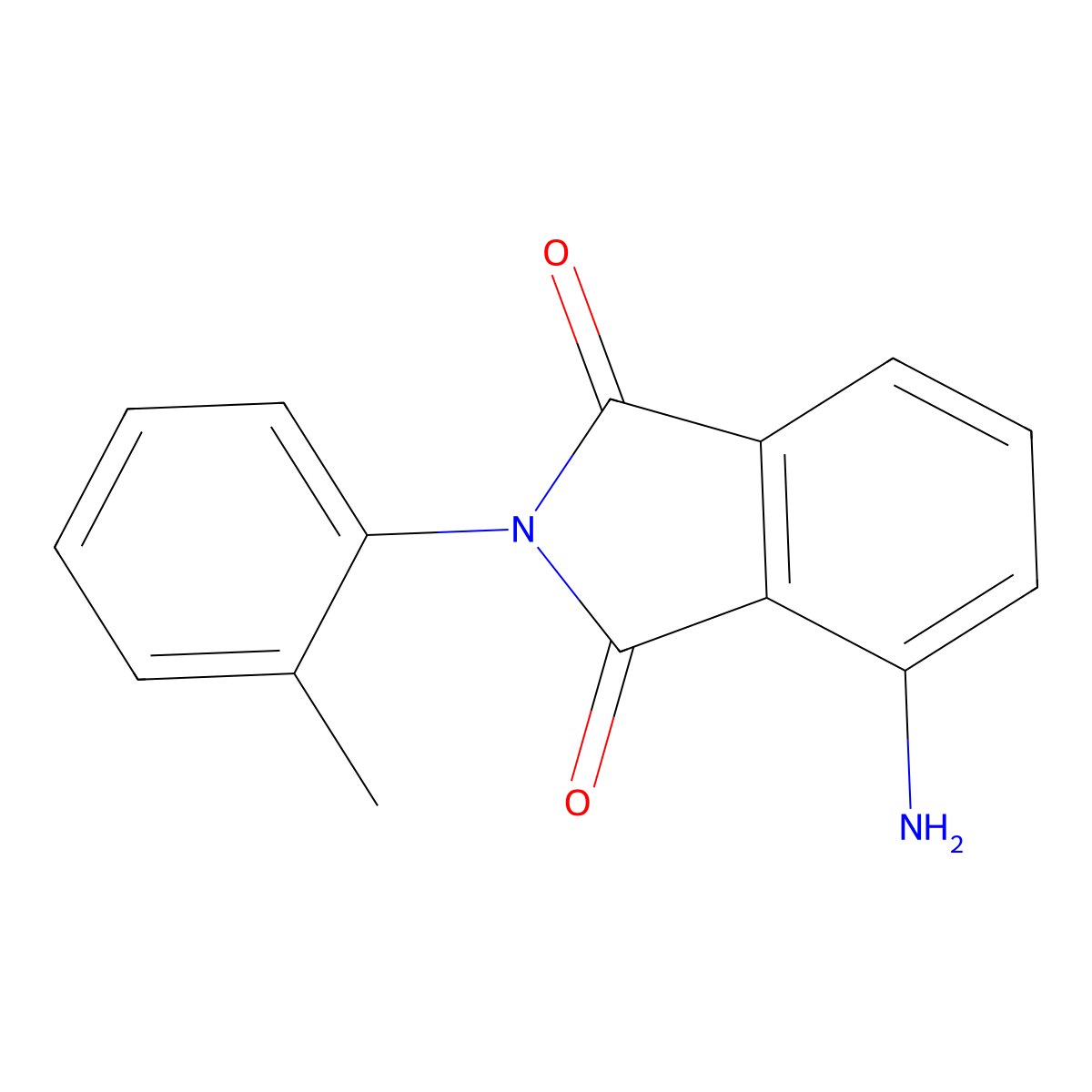 4-Amino-2-o-tolylisoindole-1,3-dione molecular structure, CAS 108620-87-7