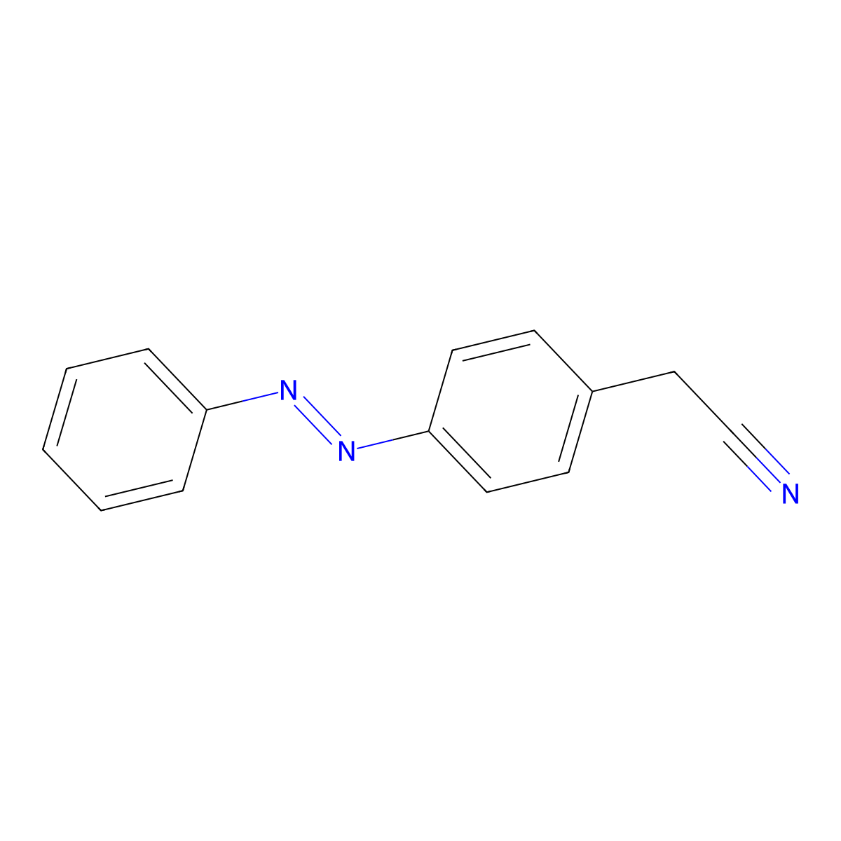 4-[(1E)-2-Phenyldiazenyl]benzeneacetonitrile molecular structure, CAS 1086216-84-3