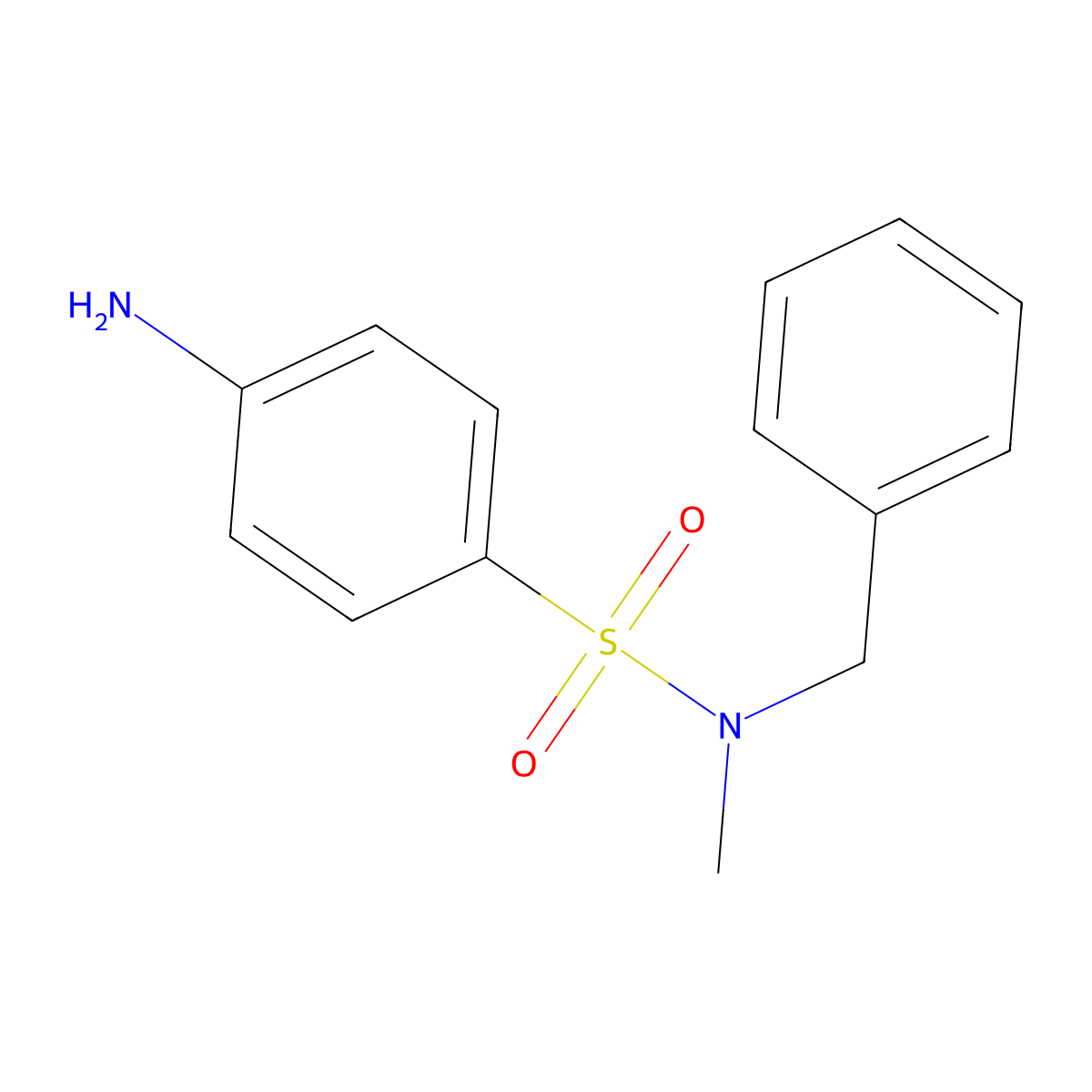4-amino-N-benzyl-N-methylbenzene-1-sulfonamide molecular structure, CAS 108622-87-3
