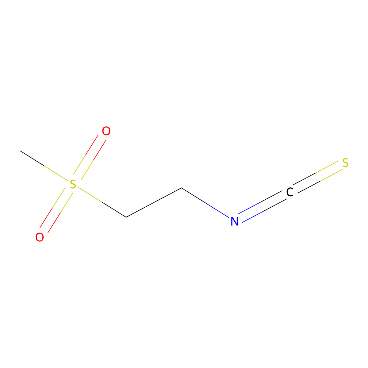 1-Isothiocyanato-2-methanesulfonylethane molecular structure, CAS 1086228-14-9