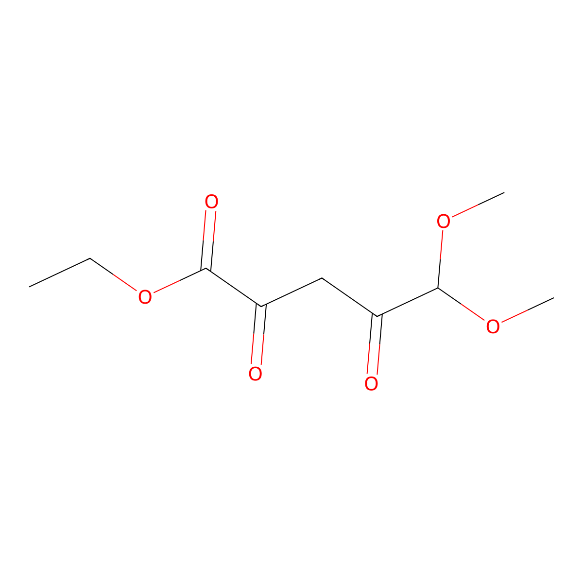 Ethyl 5,5-dimethoxy-2,4-dioxopentanoate molecular structure, CAS 108630-69-9