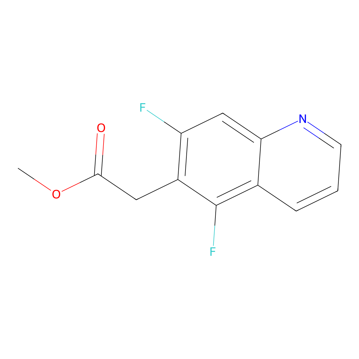Methyl 2-(5,7-difluoroquinolin-6-yl)acetate molecular structure, CAS 1086331-60-3
