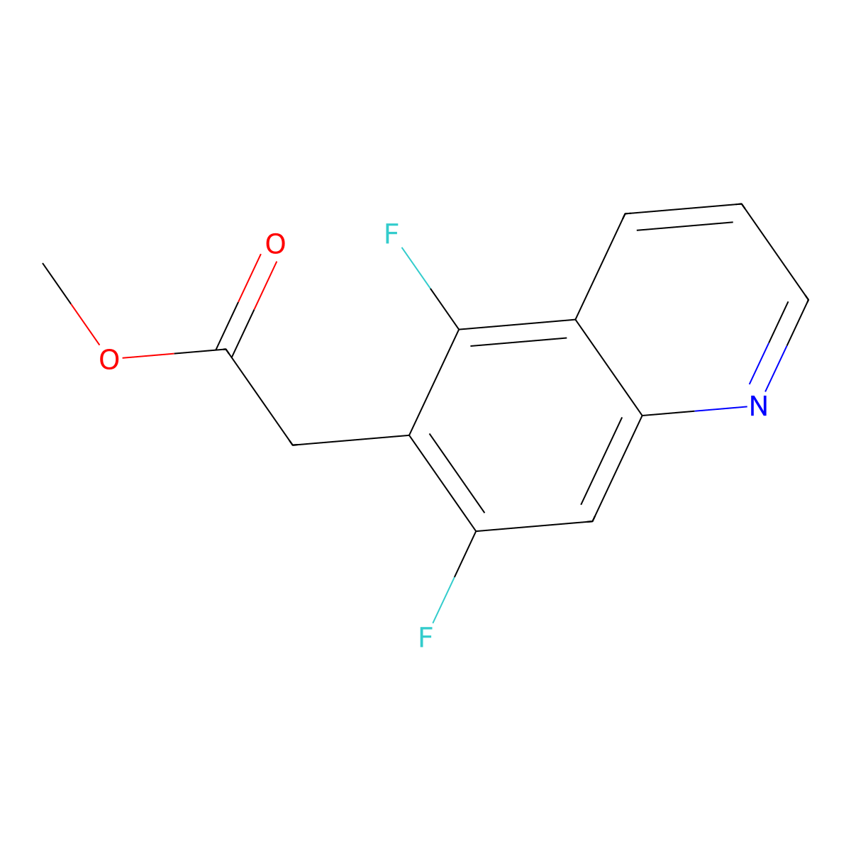 Methyl 2-(5,7-difluoroquinolin-6-yl)acetate molecular structure, CAS 1086331-60-3