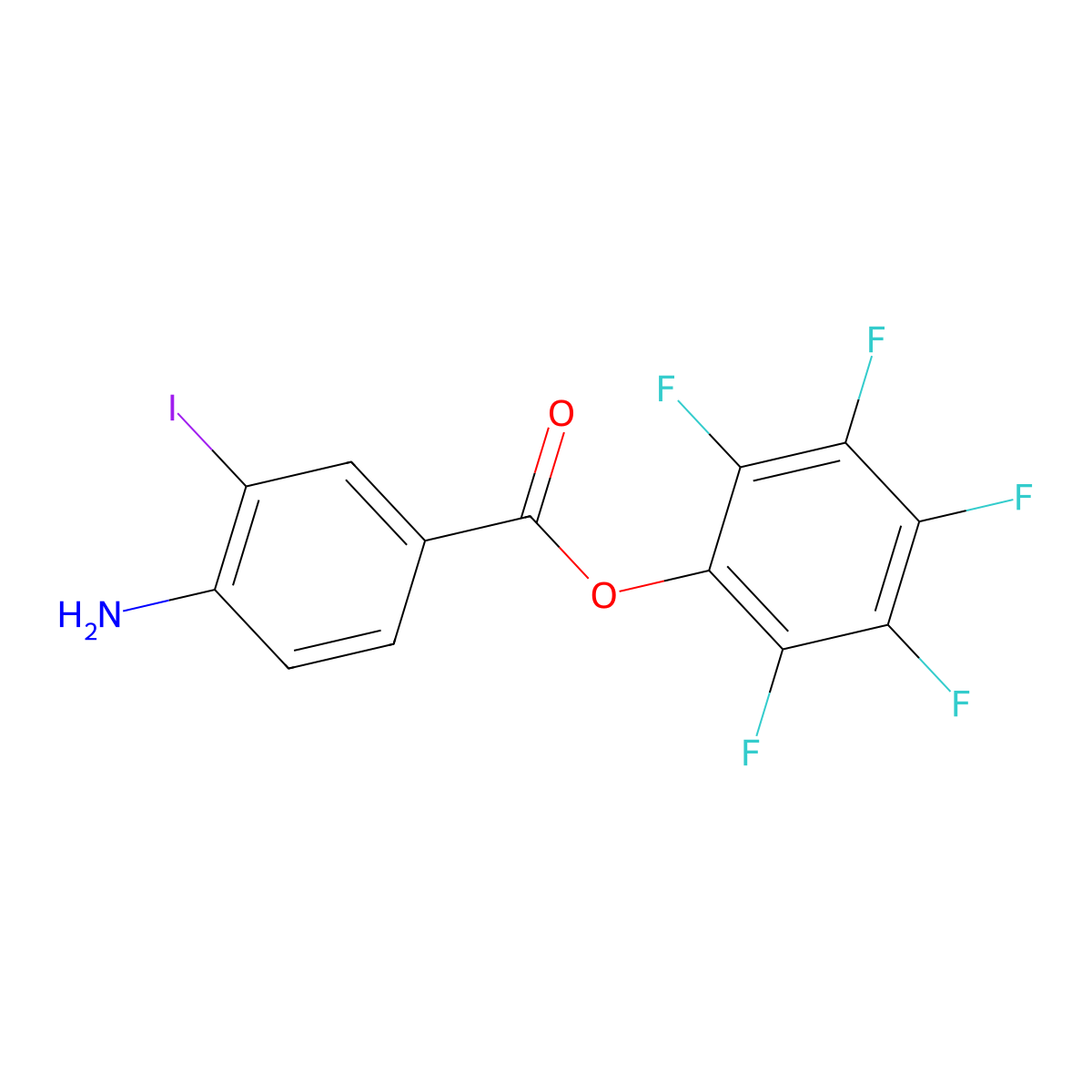 Pentafluorophenyl 4-Amino-3-iodobenzoate molecular structure, CAS 1086375-59-8