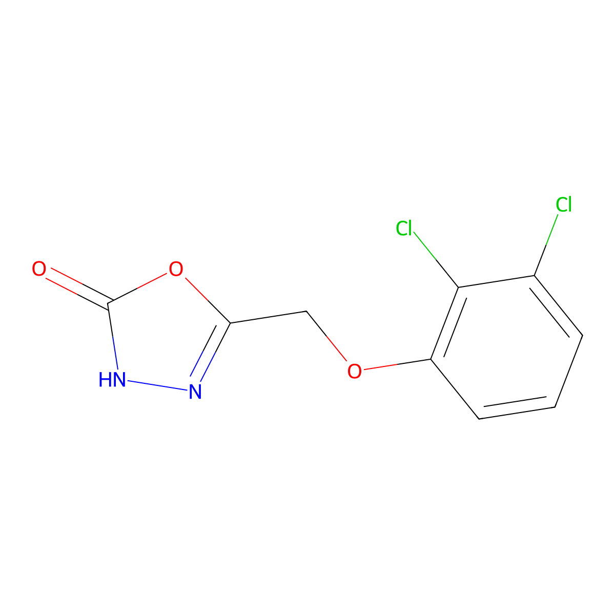 5-[(2,3-Dichlorophenoxy)methyl]-1,3,4-oxadiazol-2(3H)-one molecular structure, CAS 1086376-09-1