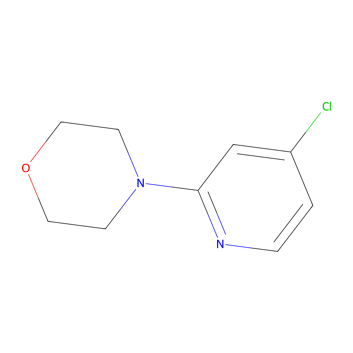 Morpholine, 4-(4-chloro-2-pyridinyl)- molecular structure, CAS 1086376-26-2