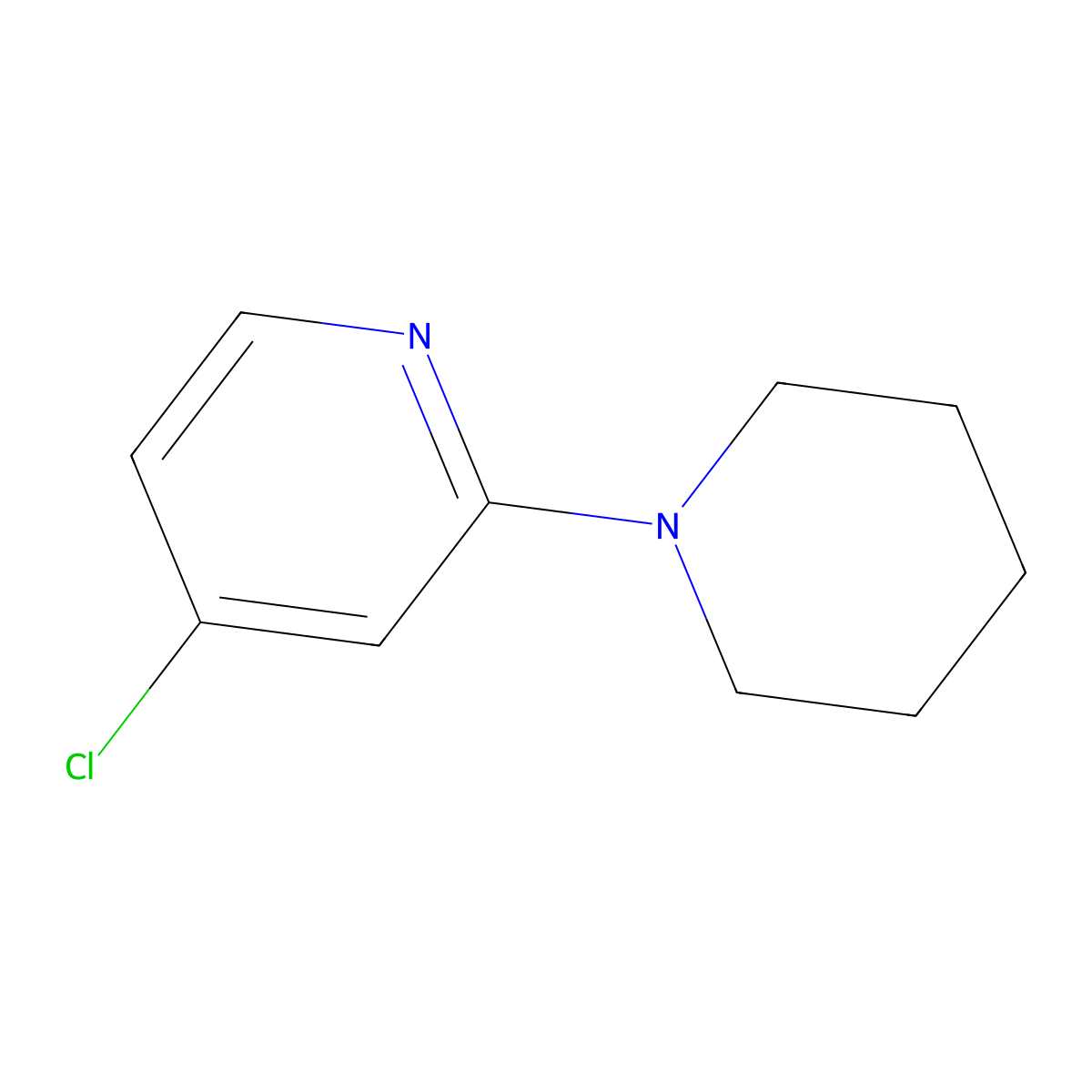 4-Chloro-2-(piperidin-1-YL)pyridine molecular structure, CAS 1086376-30-8