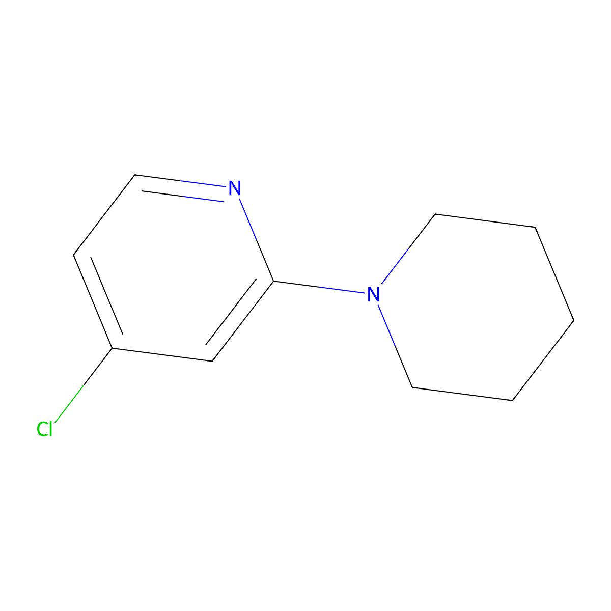 4-Chloro-2-(piperidin-1-YL)pyridine molecular structure, CAS 1086376-30-8