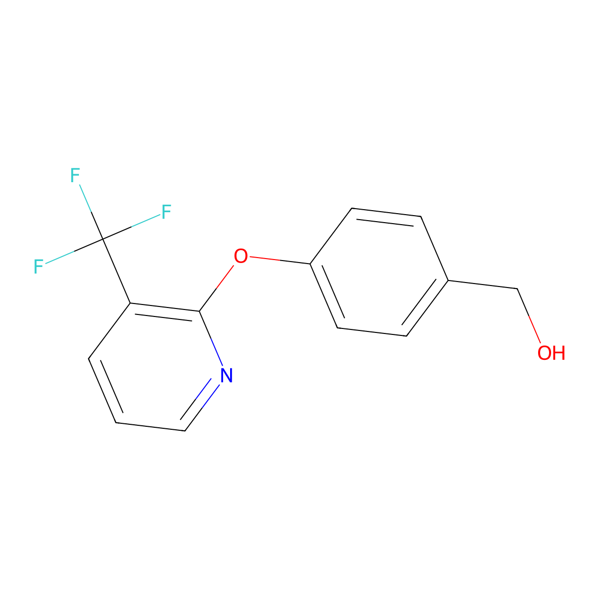 (4-{[3-(Trifluoromethyl)pyridin-2-yl]oxy}phenyl)methanol molecular structure, CAS 1086376-57-9