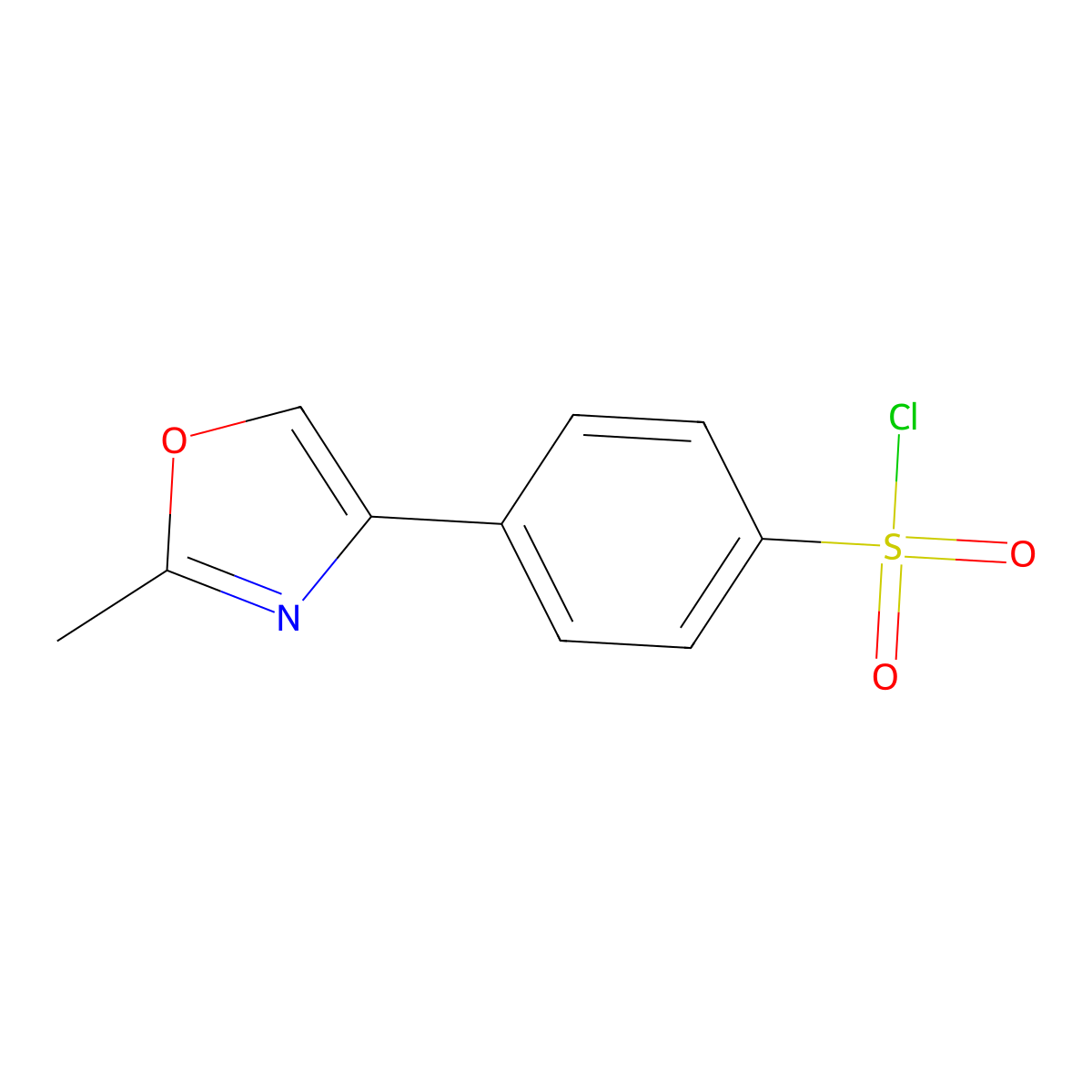 4-(2-Methyl-1,3-oxazol-4-yl)benzene-1-sulfonyl chloride molecular structure, CAS 1086376-81-9