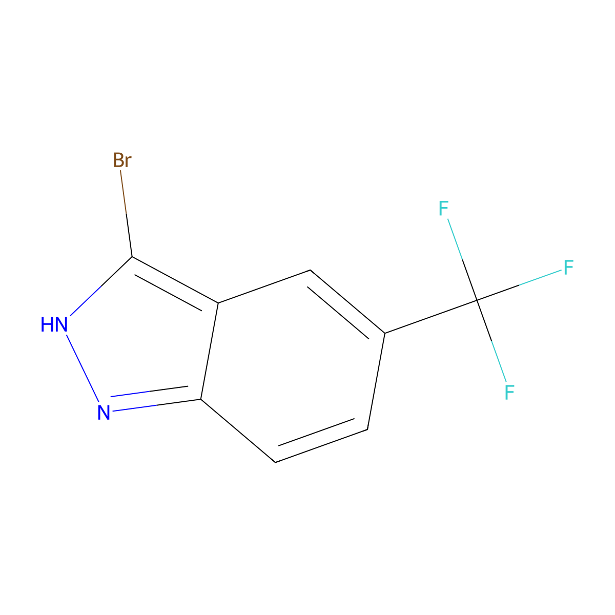 3-Bromo-5-(trifluoromethyl)-1H-indazole molecular structure, CAS 1086378-32-6