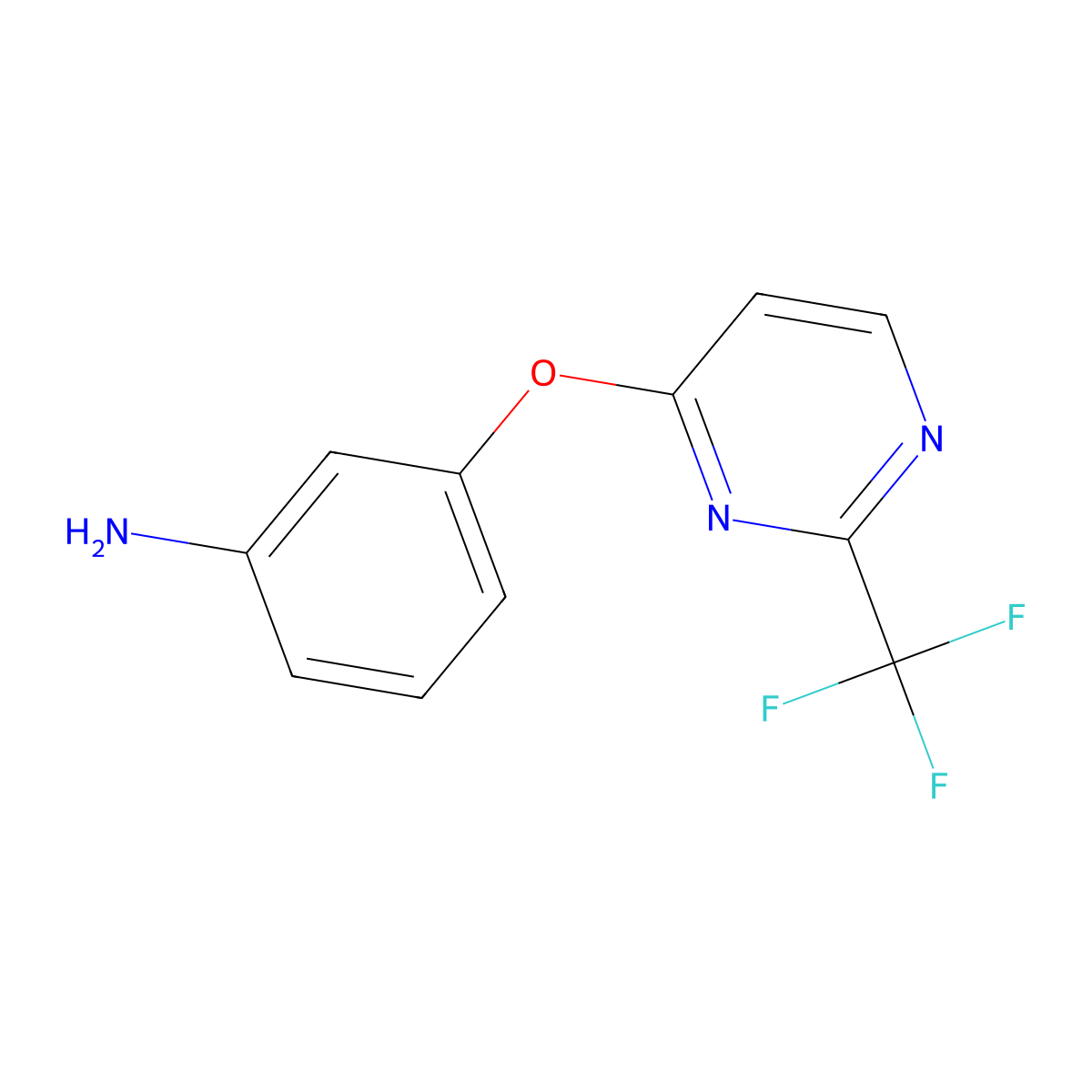 3-{[2-(Trifluoromethyl)pyrimidin-4-yl]oxy}aniline molecular structure, CAS 1086378-43-9