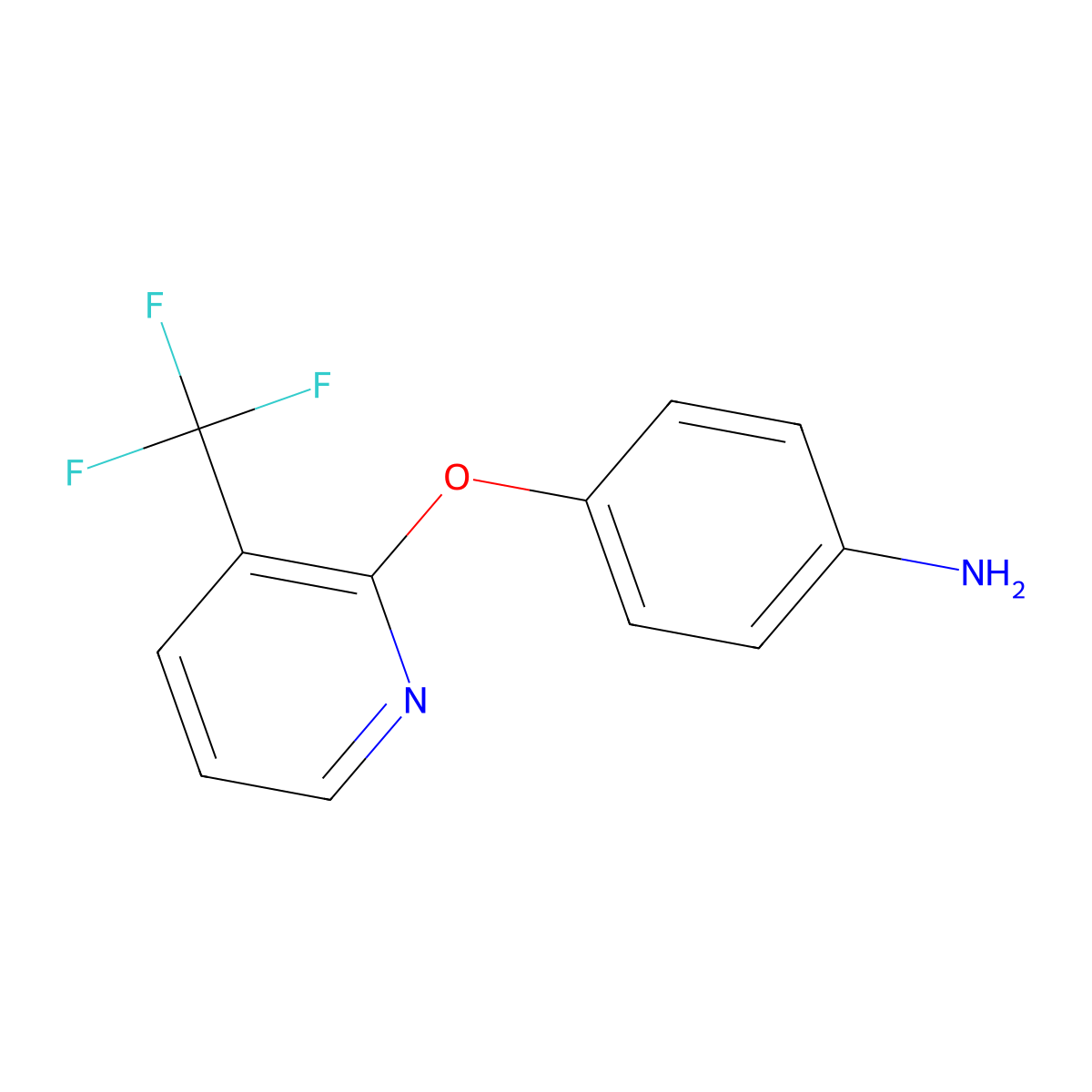 4-{[3-(Trifluoromethyl)pyridin-2-yl]oxy}aniline molecular structure, CAS 1086378-47-3