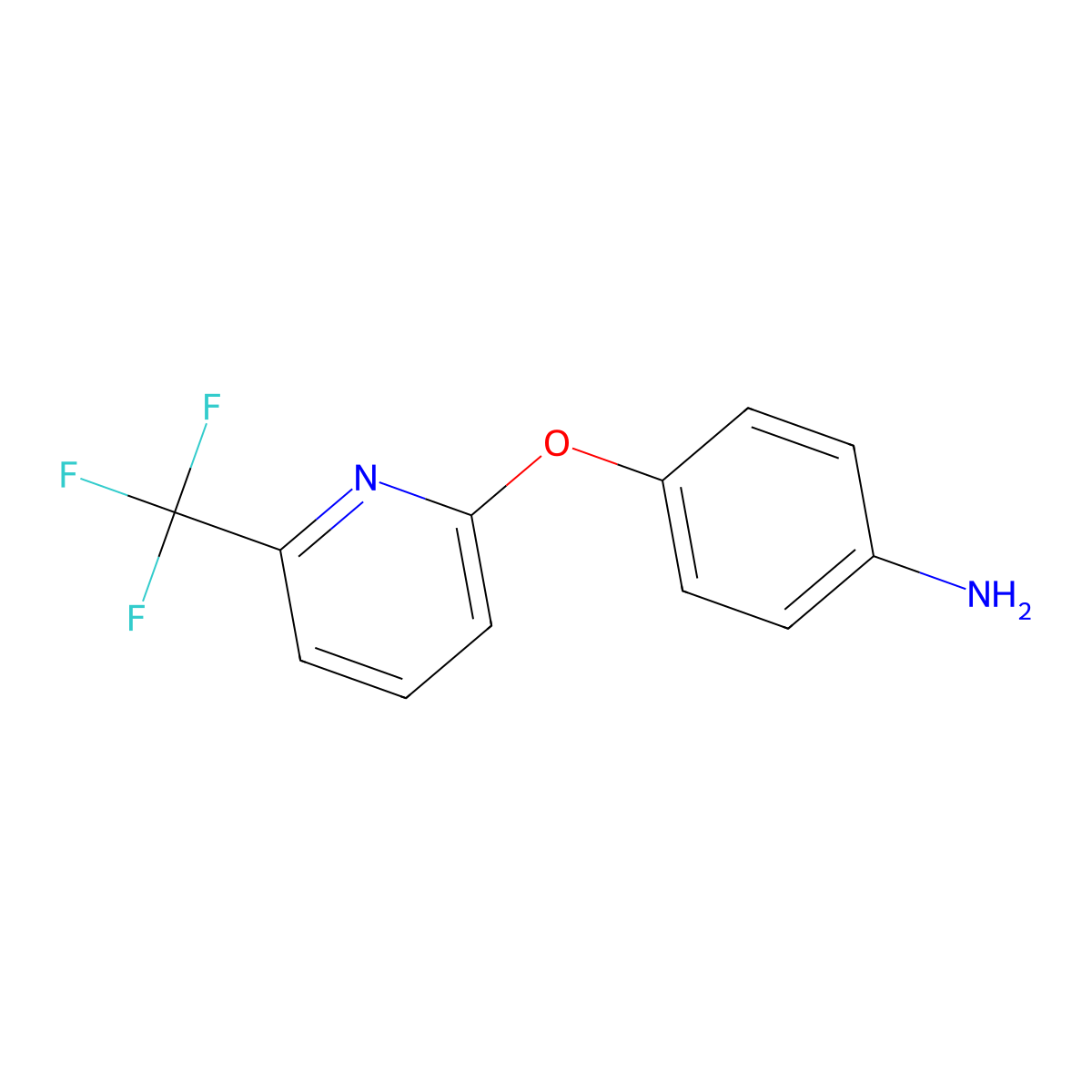 4-{[6-(Trifluoromethyl)pyridin-2-yl]oxy}aniline molecular structure, CAS 1086378-51-9