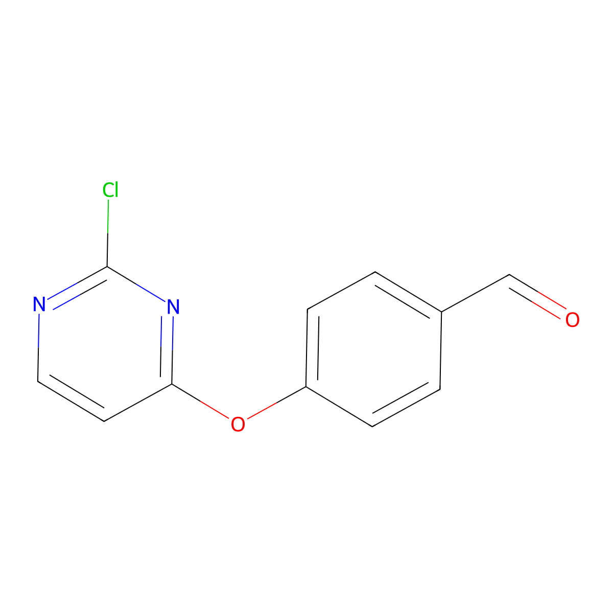 4-[(2-Chloropyrimidin-4-yl)oxy]benzaldehyde molecular structure, CAS 1086378-89-3