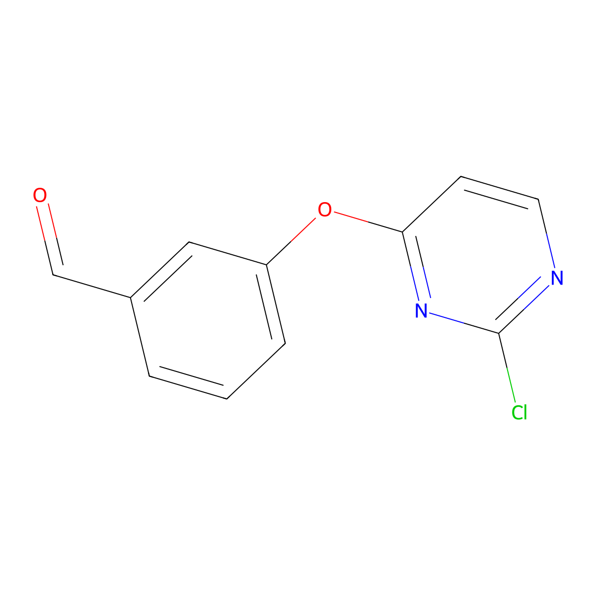 3-[(2-Chloropyrimidin-4-yl)oxy]benzaldehyde molecular structure, CAS 1086378-94-0