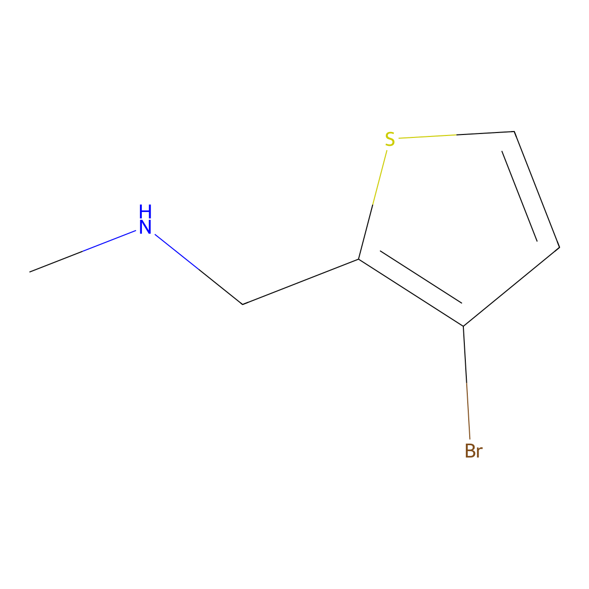 1-(3-Bromothiophen-2-yl)-N-methylmethanamine molecular structure, CAS 1086379-44-3