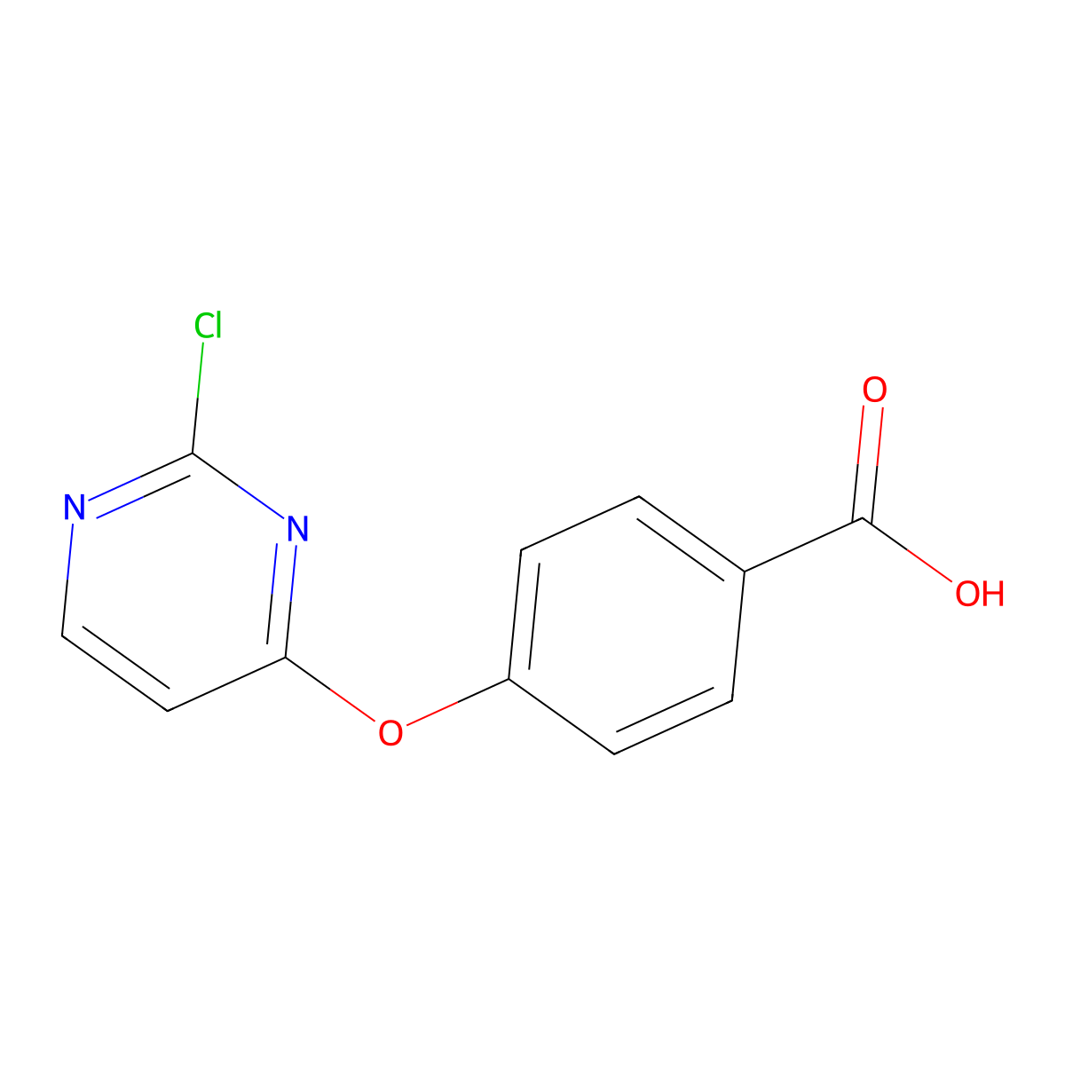 4-[(2-Chloropyrimidin-4-yl)oxy]benzoic acid molecular structure, CAS 1086379-62-5