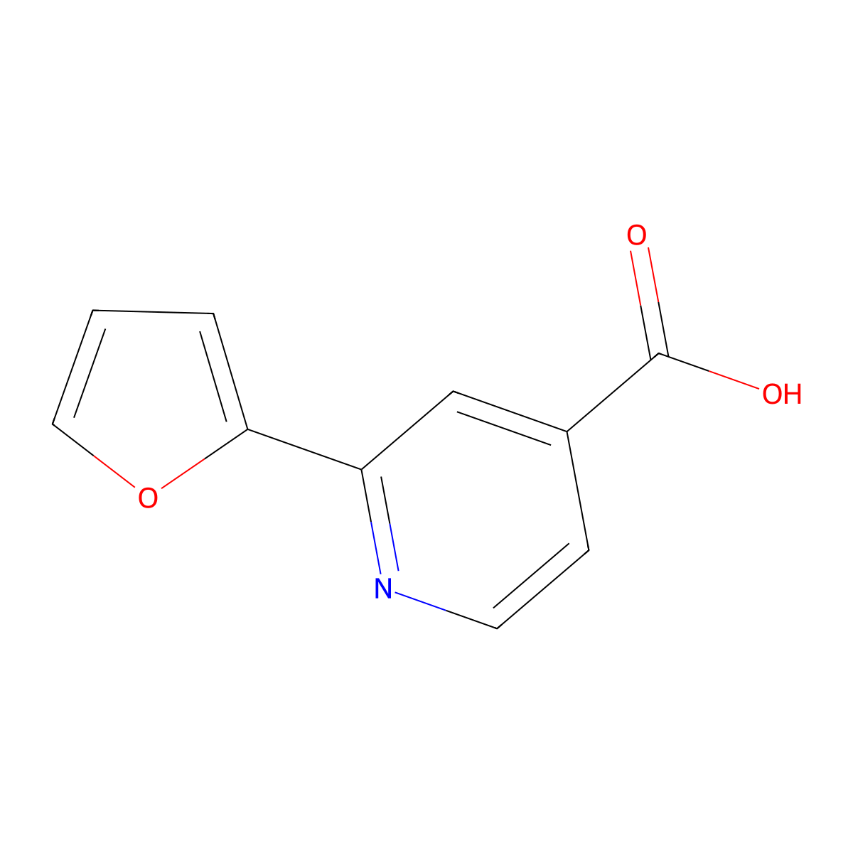 2-(Furan-2-yl)pyridine-4-carboxylic acid molecular structure, CAS 1086379-95-4