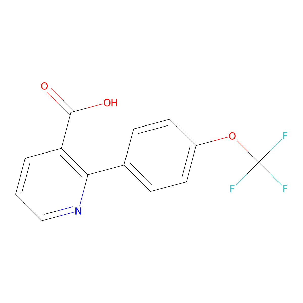 2-[4-(Trifluoromethoxy)phenyl]nicotinic acid molecular structure, CAS 1086380-00-8