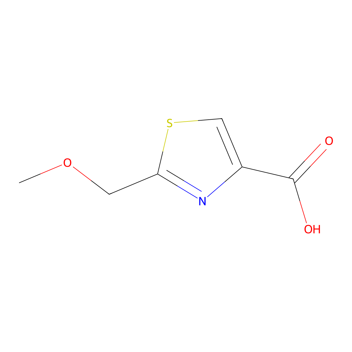 2-(Methoxymethyl)-1,3-thiazole-4-carboxylic acid molecular structure, CAS 1086380-07-5