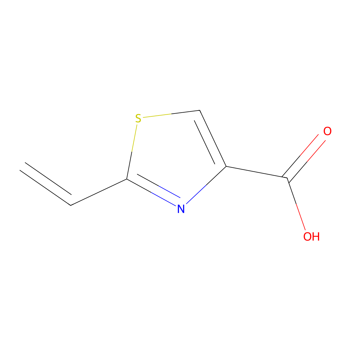2-Vinyl-1,3-thiazole-4-carboxylic acid molecular structure, CAS 1086380-20-2