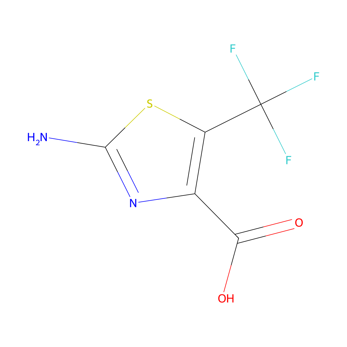 2-Amino-5-(trifluoromethyl)-1,3-thiazole-4-carboxylic acid molecular structure, CAS 1086380-23-5