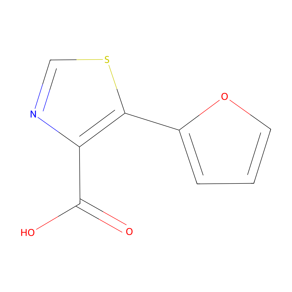 5-(2-Furyl)-1,3-thiazole-4-carboxylic acid molecular structure, CAS 1086380-33-7