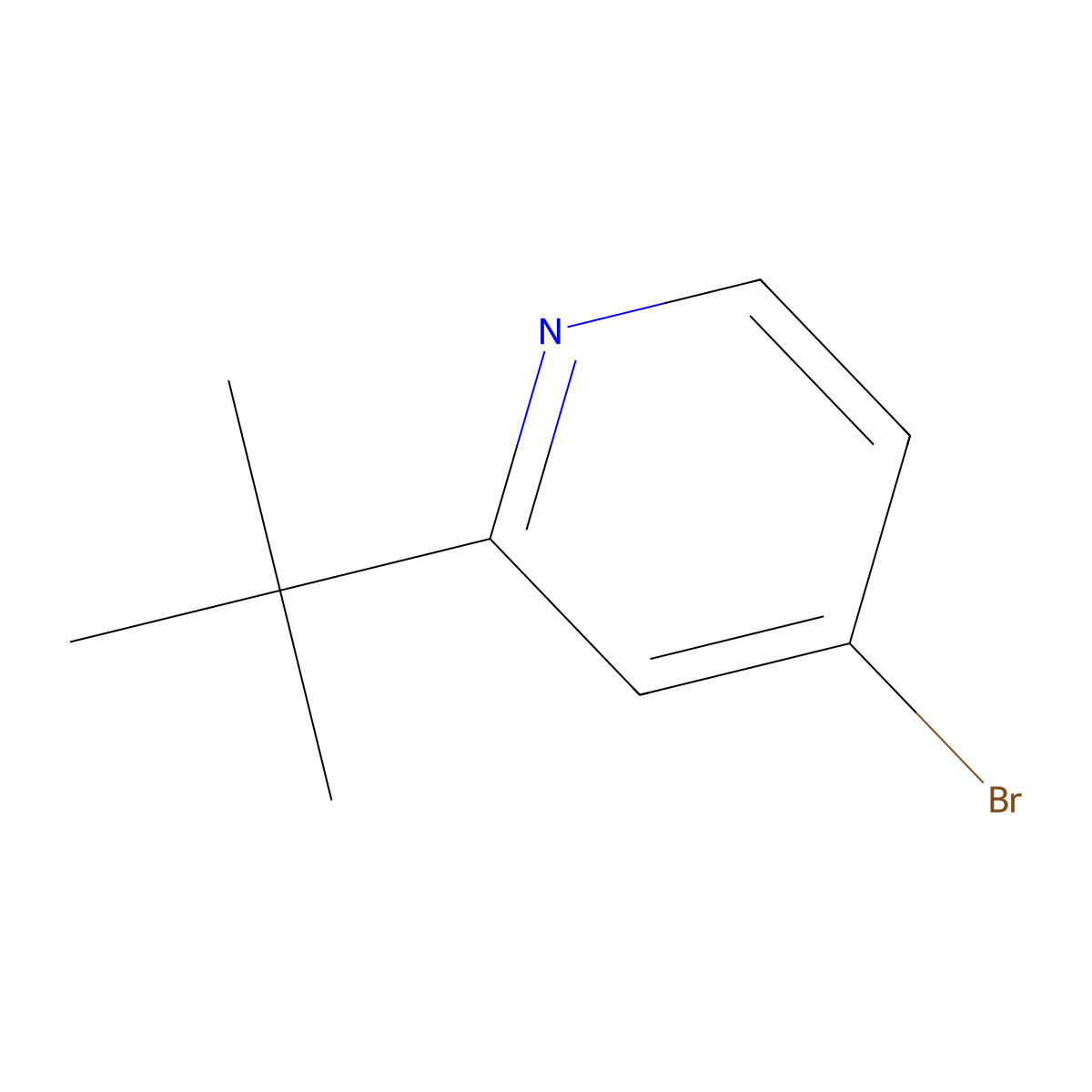 4-Bromo-2-tert-butylpyridine molecular structure, CAS 1086381-30-7