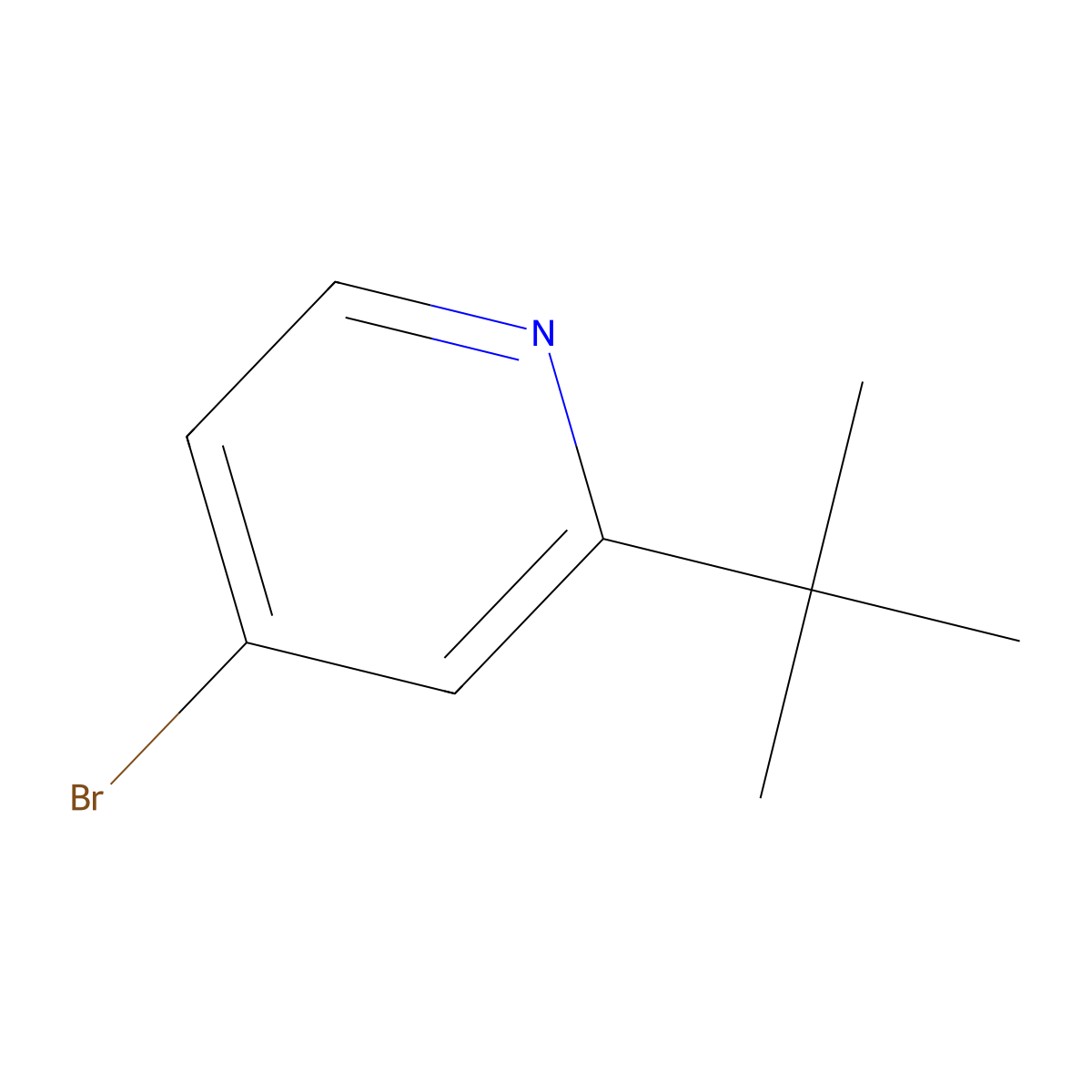 4-Bromo-2-tert-butylpyridine molecular structure, CAS 1086381-30-7