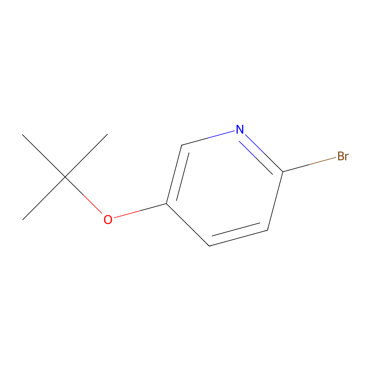 2-Bromo-5-(tert-butoxy)pyridine molecular structure, CAS 1086381-32-9