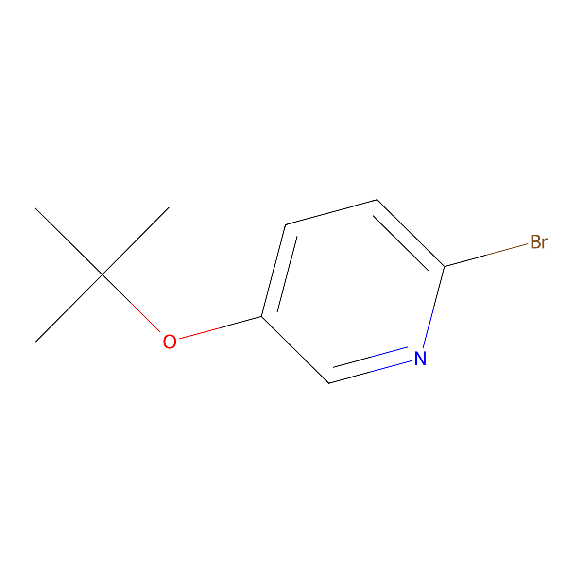 2-Bromo-5-(tert-butoxy)pyridine molecular structure, CAS 1086381-32-9