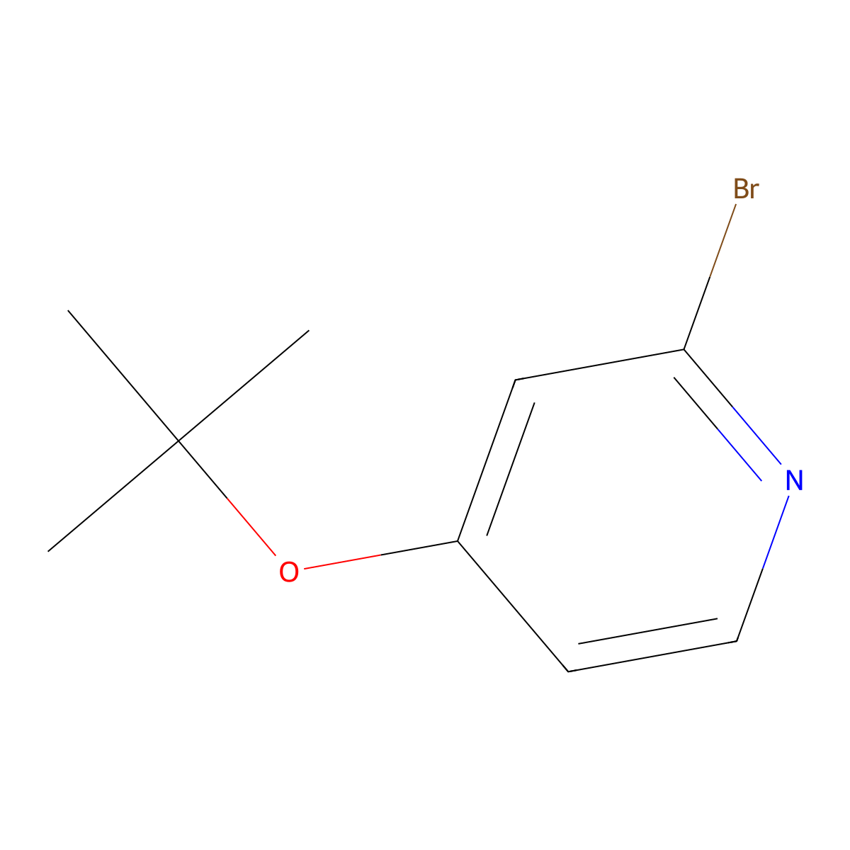 2-Bromo-4-(tert-butoxy)pyridine molecular structure, CAS 1086381-34-1