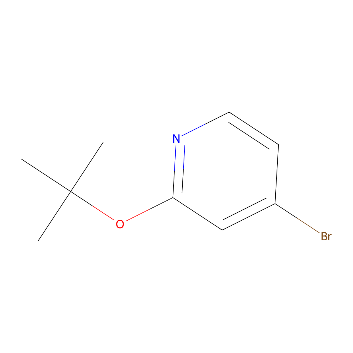 4-Bromo-2-tert-butoxypyridine molecular structure, CAS 1086381-36-3