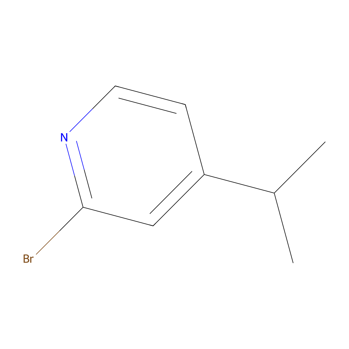 2-Bromo-4-isopropylpyridine molecular structure, CAS 1086381-43-2