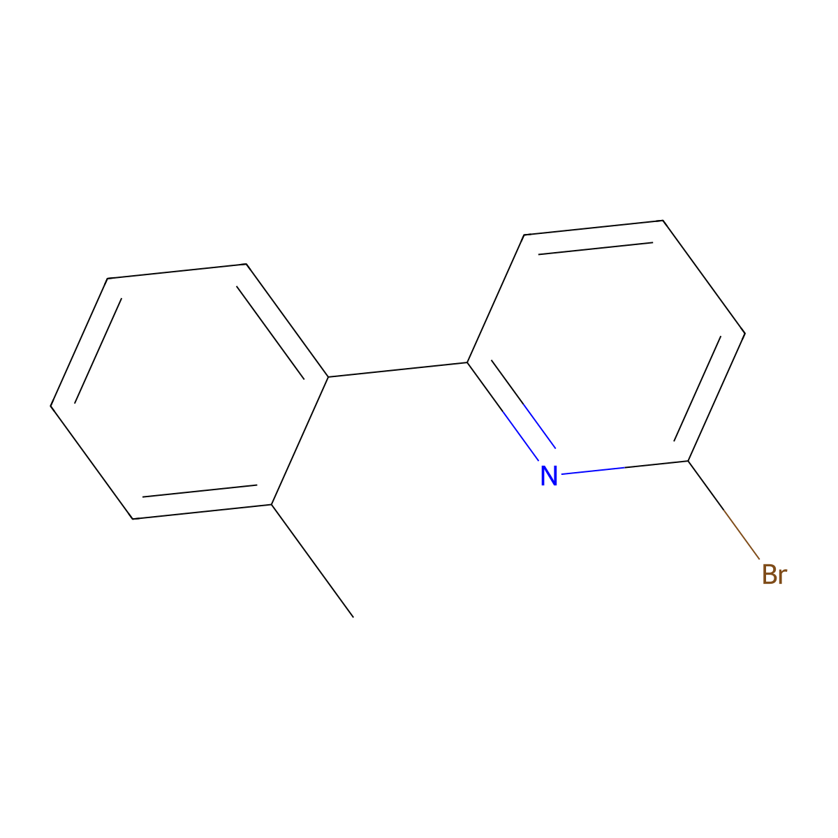 2-Bromo-6-(2-methylphenyl)pyridine molecular structure, CAS 1086381-59-0