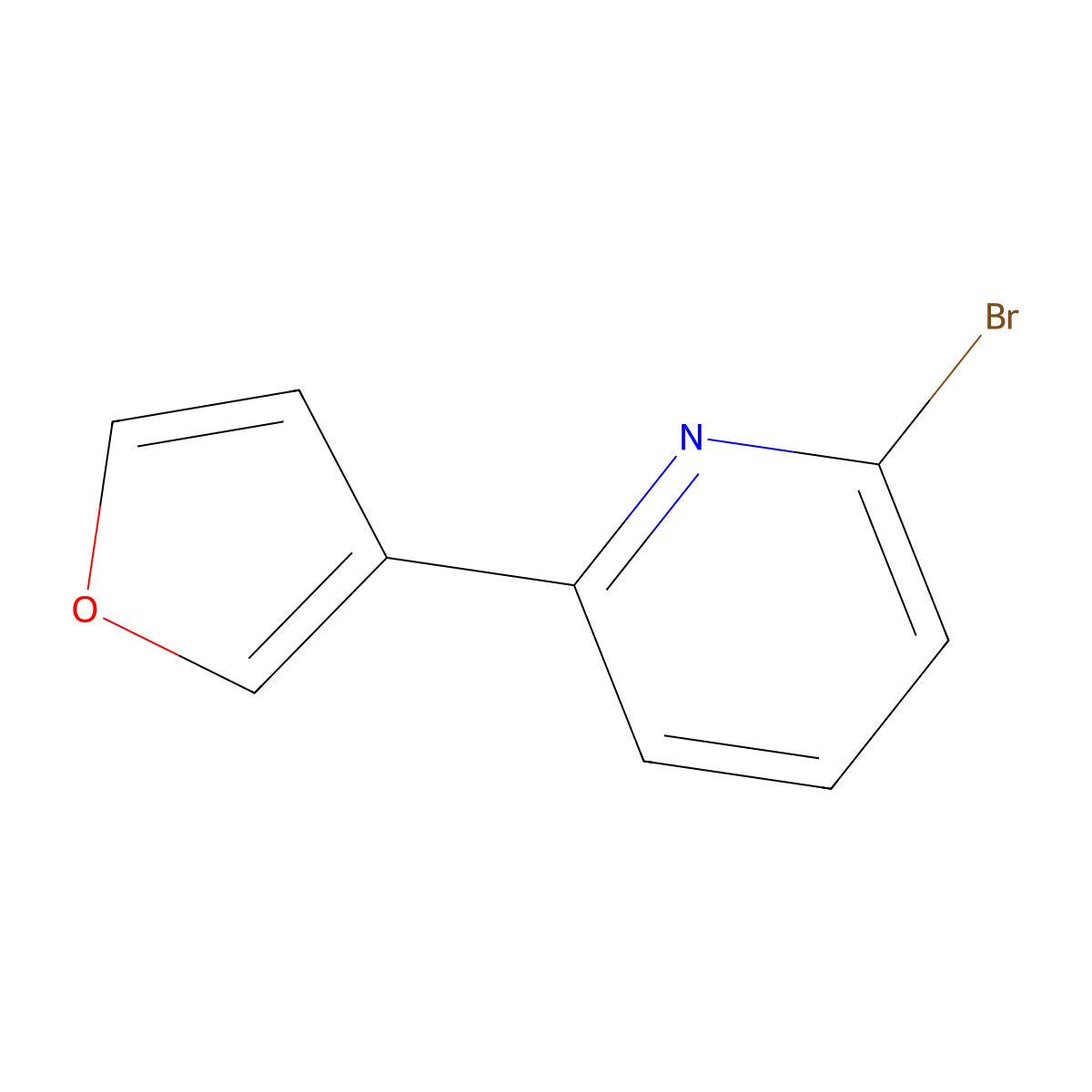 2-Bromo-6-(furan-3-yl)pyridine molecular structure, CAS 1086381-61-4