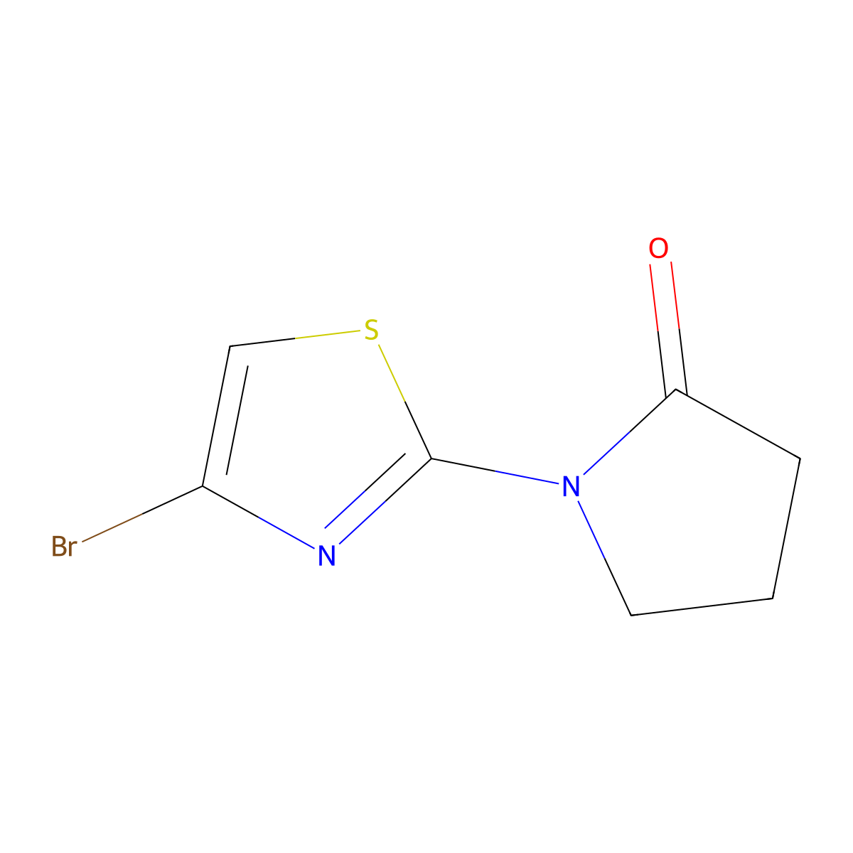 4-Bromo-2-(pyrrolidinon-1-yl)thiazole molecular structure, CAS 1086381-67-0